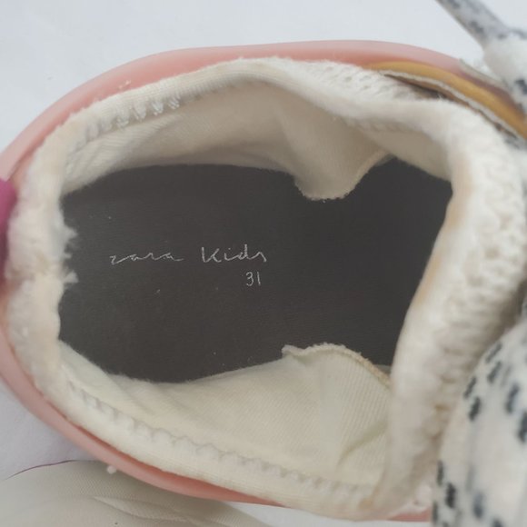 Zara Kids Girls Unisex Multicolored Lace Up Sneakers Size EU-31/ US-13 - Picture 11 of 13